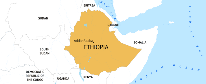 Ethiopia country map